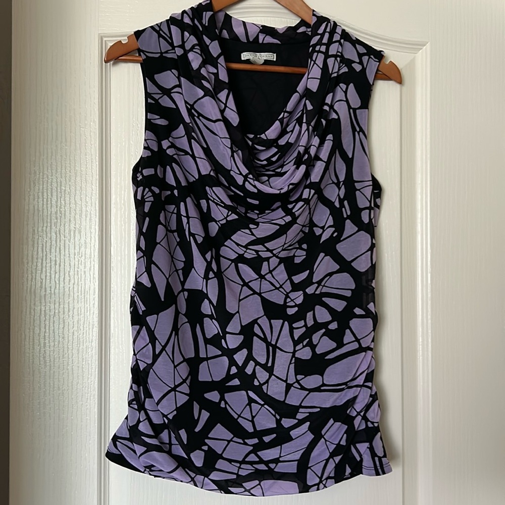 Dana Buchman Black & Purple Blouse